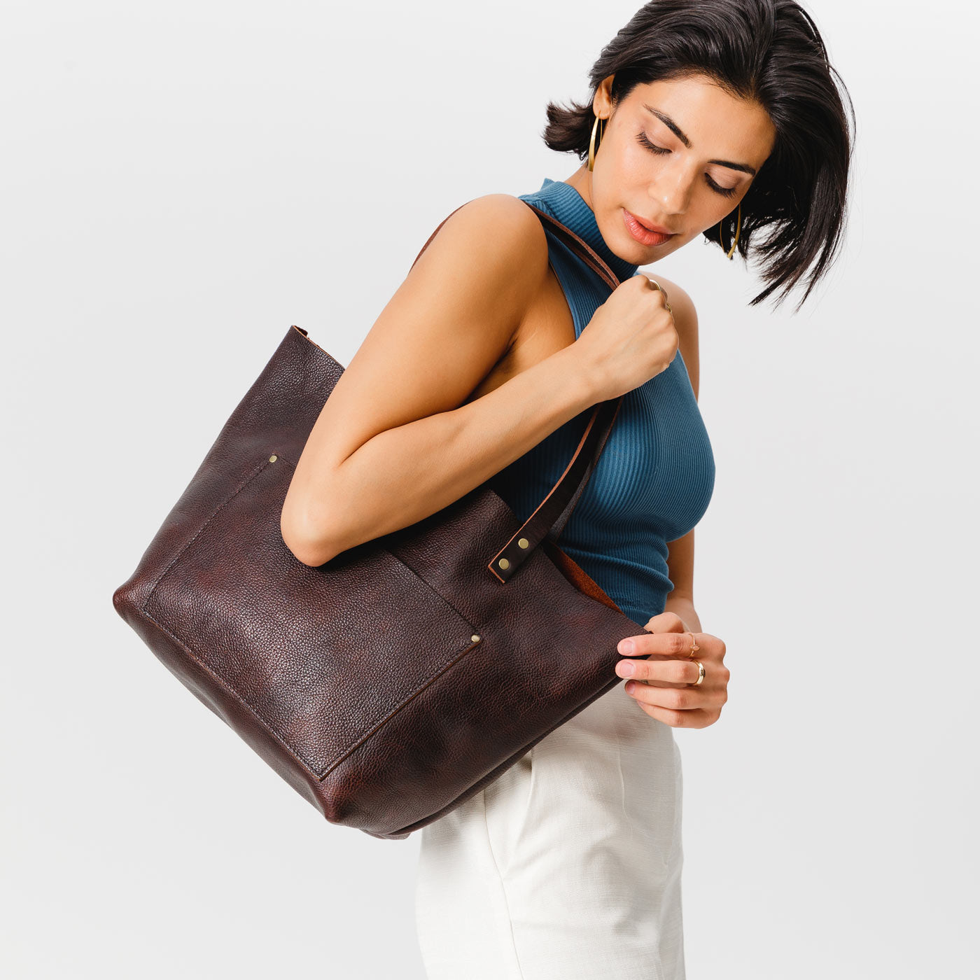 Leather Tote Bag - Image 63