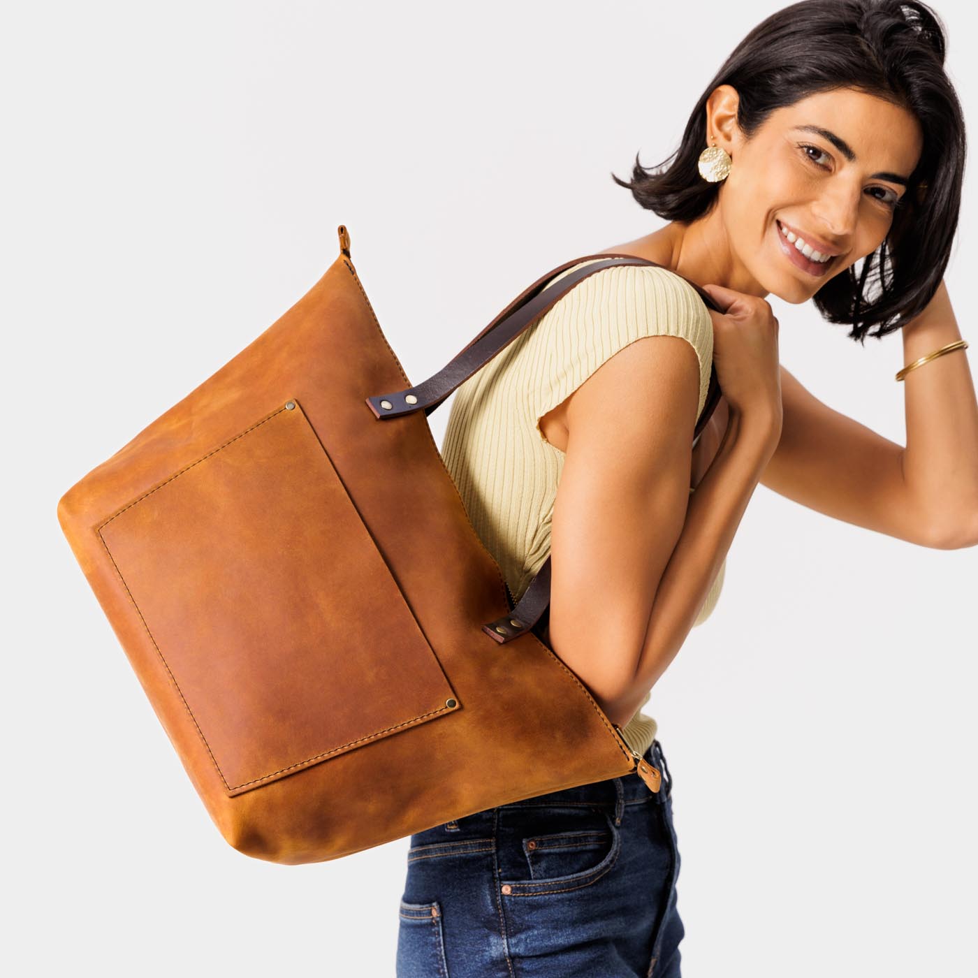 Leather Tote Bag - Image 176