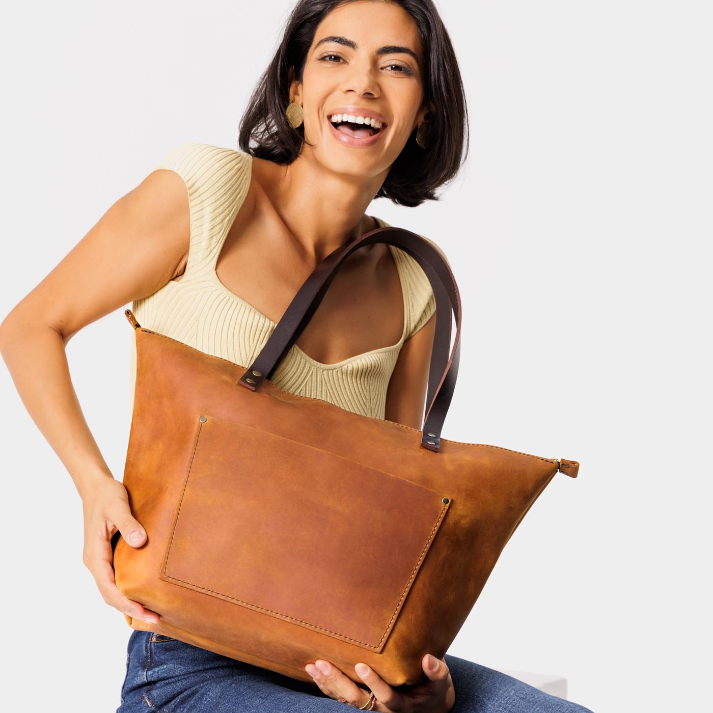 Leather Tote Bag - Image 175