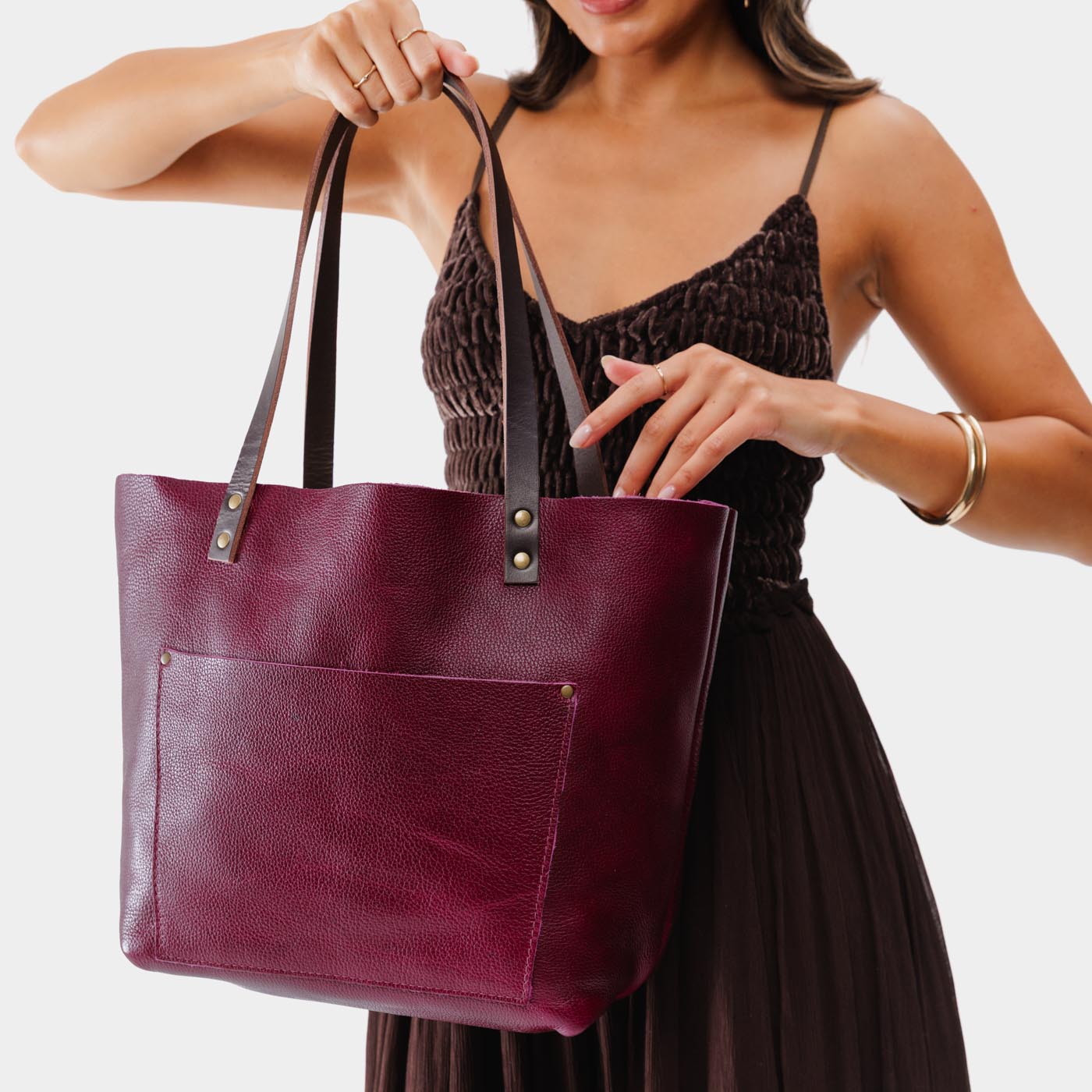Leather Tote Bag - Image 103