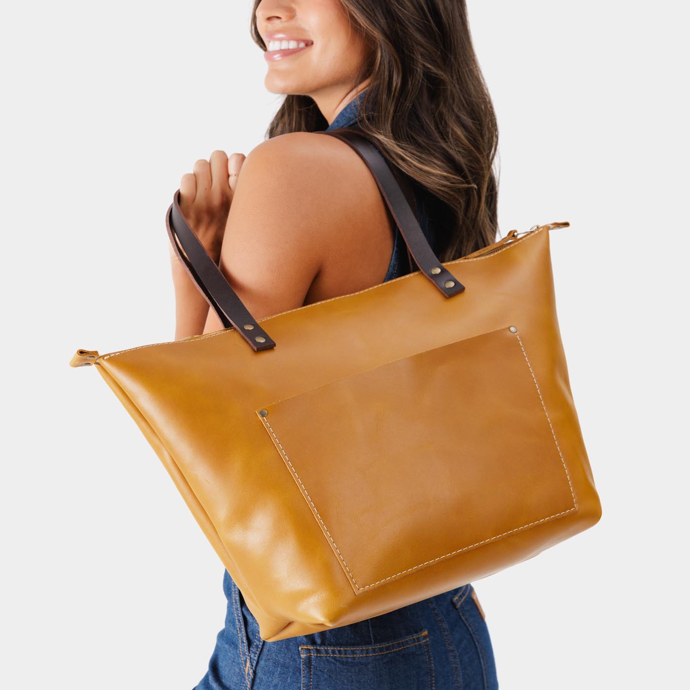 Leather Tote Bag - Image 200
