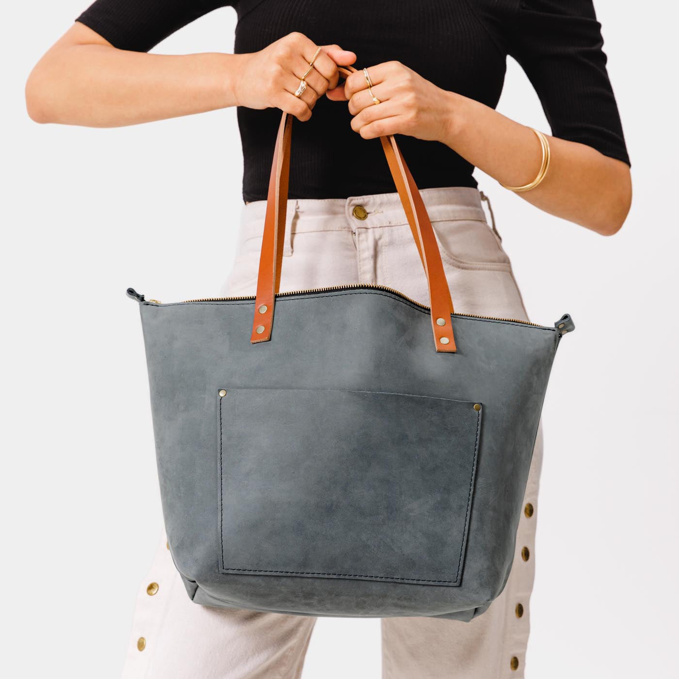 Leather Tote Bag - Image 174
