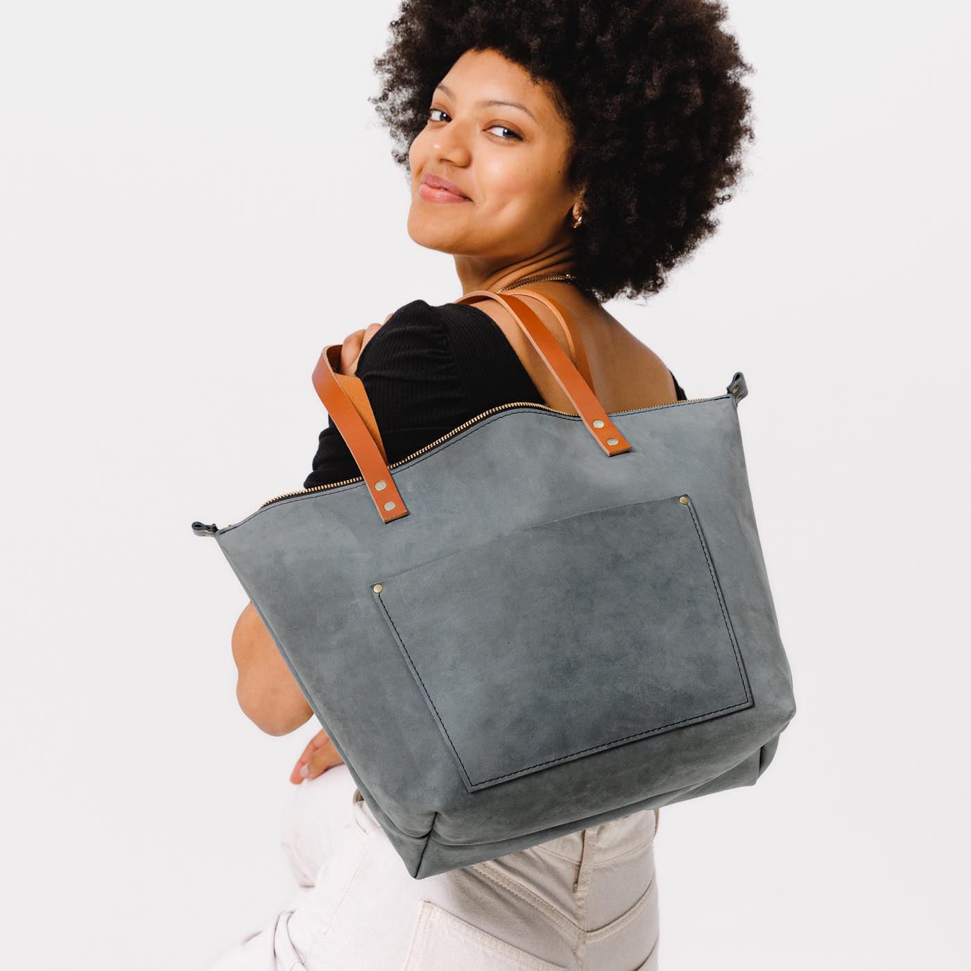 Leather Tote Bag - Image 172