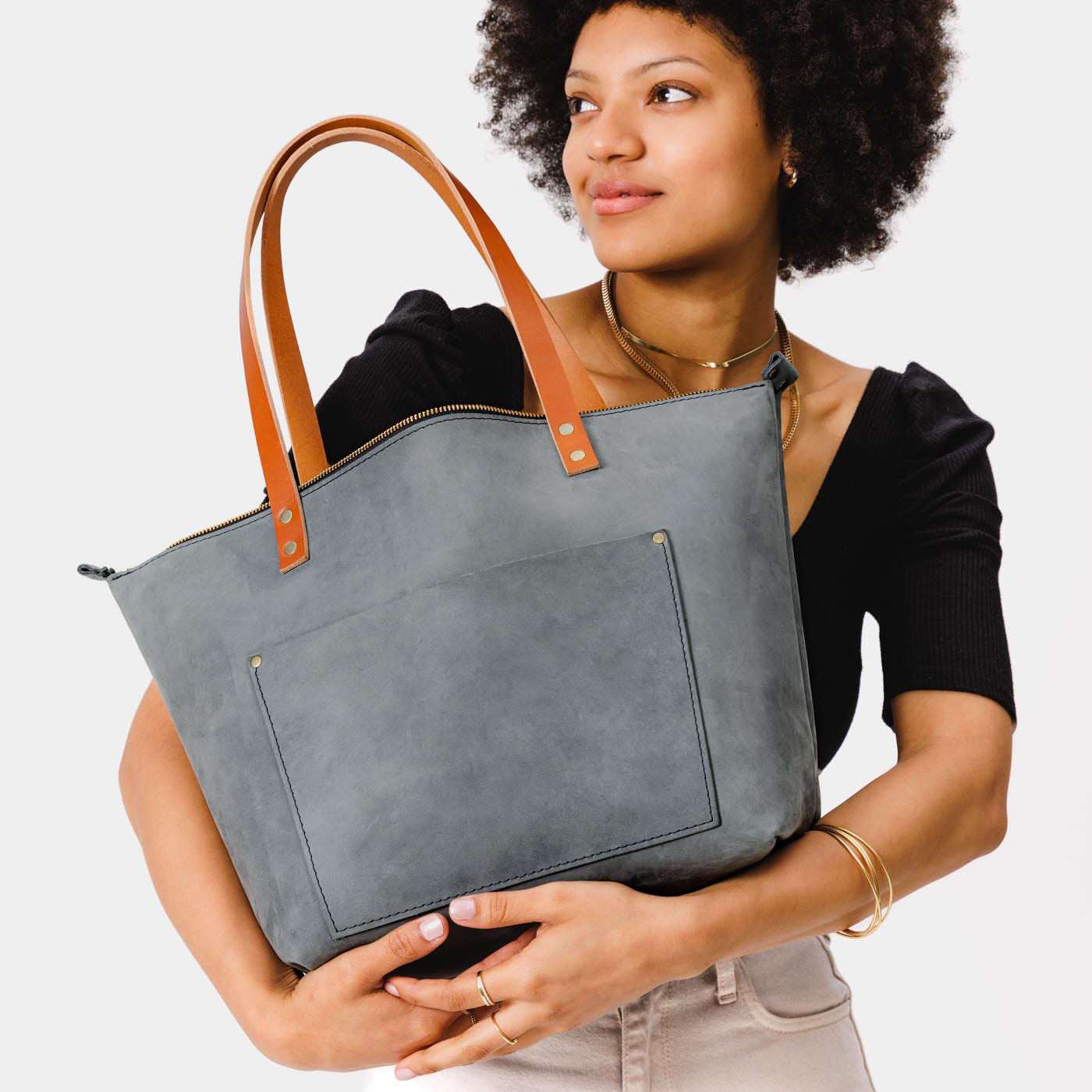 Leather Tote Bag - Image 171